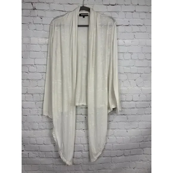 Anatomie Women Tie Front Cardigan Size Large Ivory Light Weight Tshirt Material - Picture 1 of 7